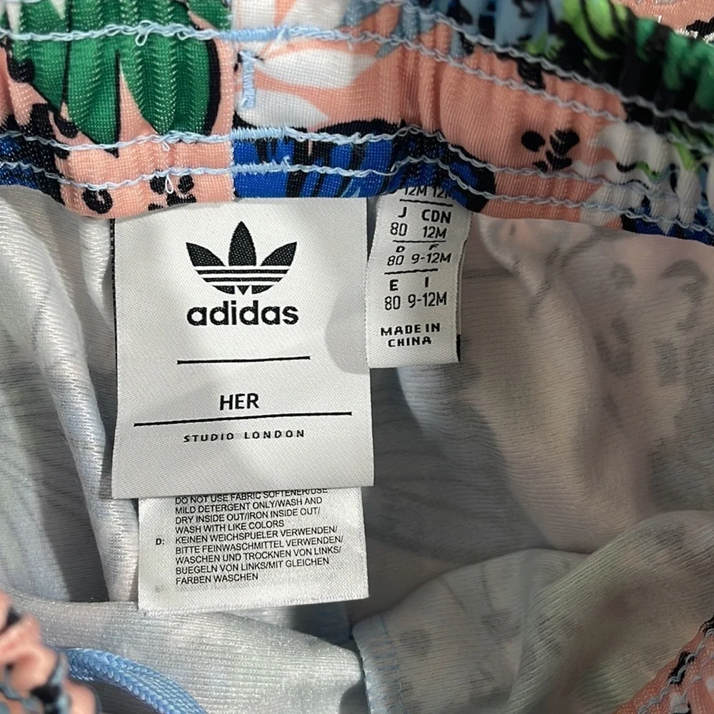 Adidas multi color her studio London sweatsuit girls set size 12 months NWT